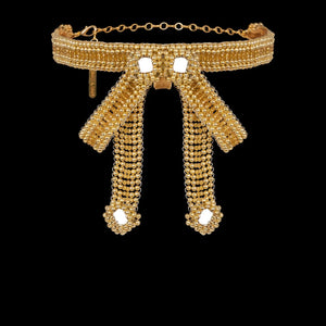 AMAYA BOW CHOKER GOLD