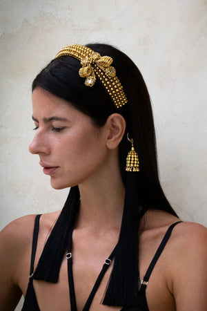 AMAYA BOW HEADBAND GOLD