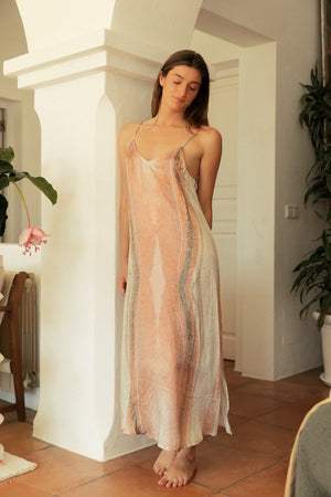 MEERI SLIP DRESS AQUAROSE