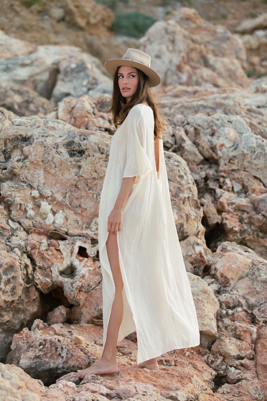 ARIA MAXI KAFTAN NATURAL hanamer ARIA MAXI KAFTAN NATURAL hanamer