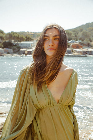YASMIN DRESS MOSS