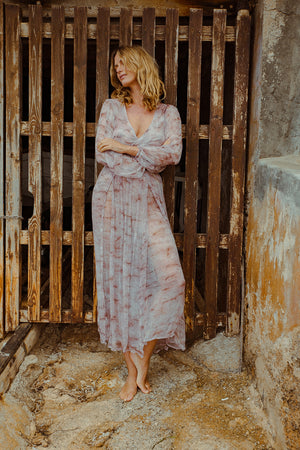 FREE FLOW SKIRT PETAL TIE DYE