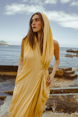 HOOD KAFTAN KALE GREEN