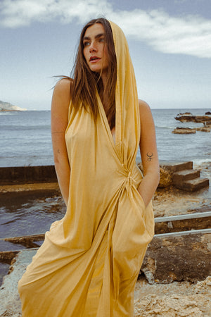 HOOD KAFTAN KALE GREEN