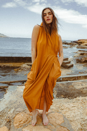 HOOD KAFTAN GOLD FLAME