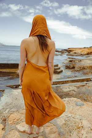 HOOD KAFTAN GOLD FLAME