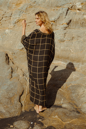KURTA DRESS BLACK CHESS