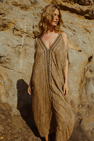 SUMERIAN DRESS COFFEE LEOPARD
