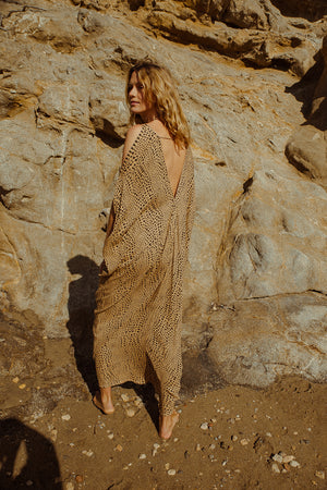 SUMERIAN DRESS COFFEE LEOPARD