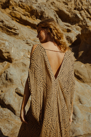 SUMERIAN DRESS COFFEE LEOPARD
