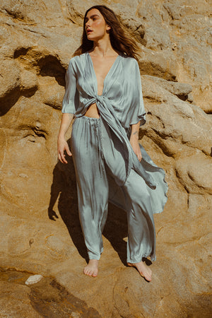 LERA TROUSER SILVER BLUE