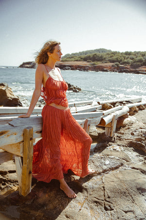 SOLEIL SKIRT BURNT BRICK