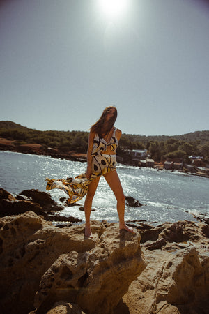 CARIA SKIRT BUTTERFLY WING PRINT
