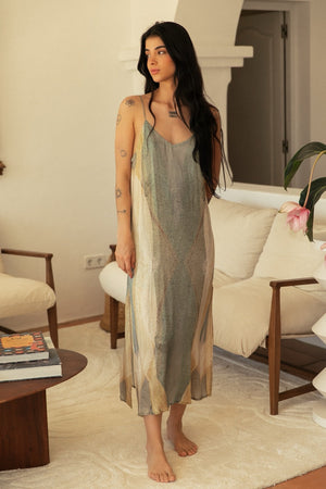 MEERI SLIP DRESS AQUAROSE