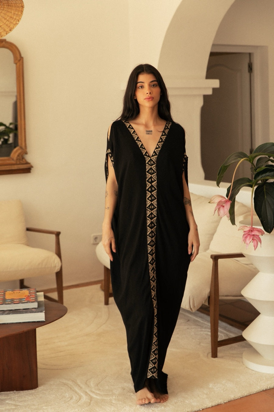 SAHARA DRESS BAMBOO BLACK