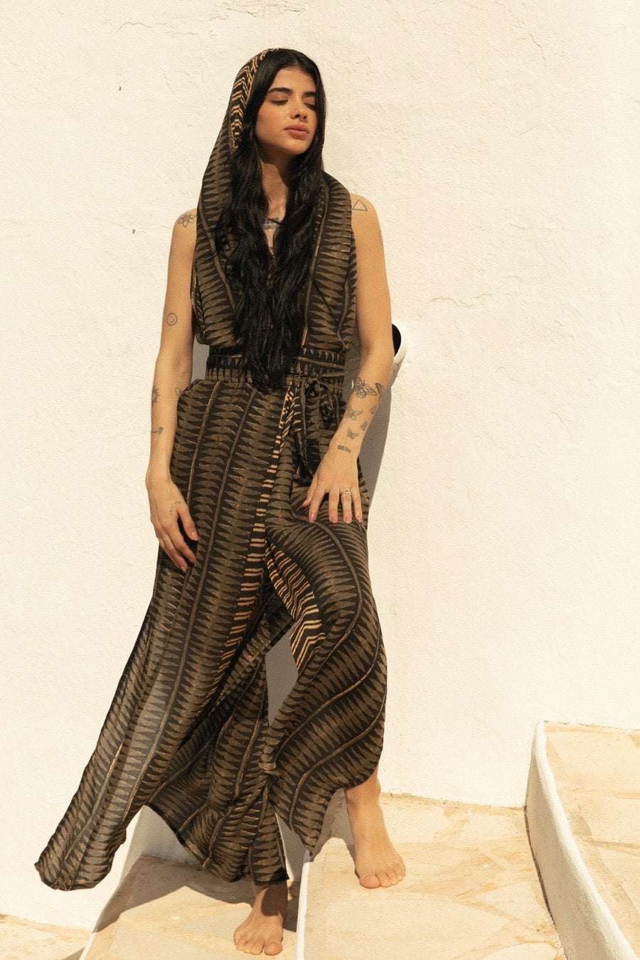 AZUMI VEST ZEBRA MUD GREY