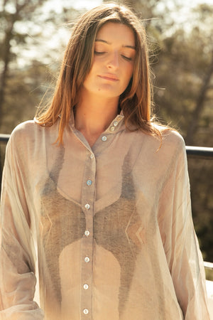 AZARA KURTA AQUAROSE