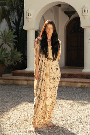 SAHARA DRESS AFRICAN MUSTARD