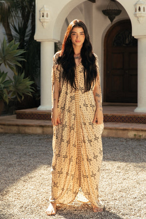 SAHARA DRESS AFRICAN MUSTARD