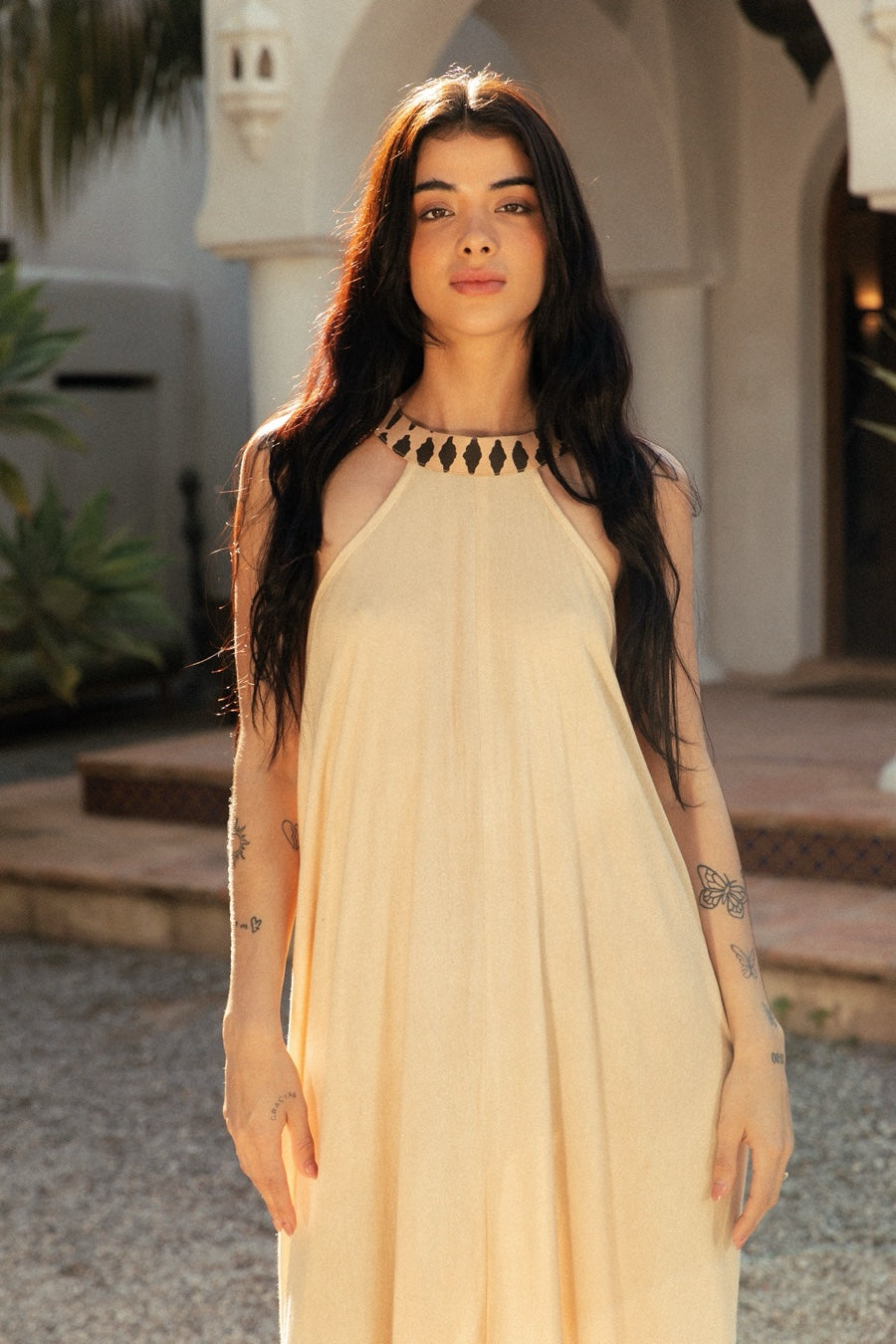 MACAW DRESS BAMBOO IVORY