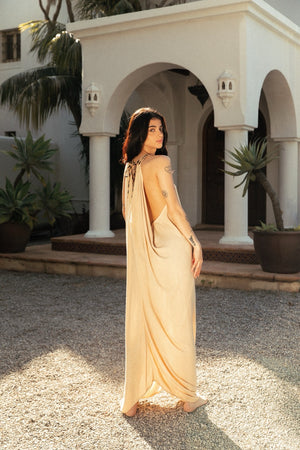 MACAW DRESS BAMBOO IVORY