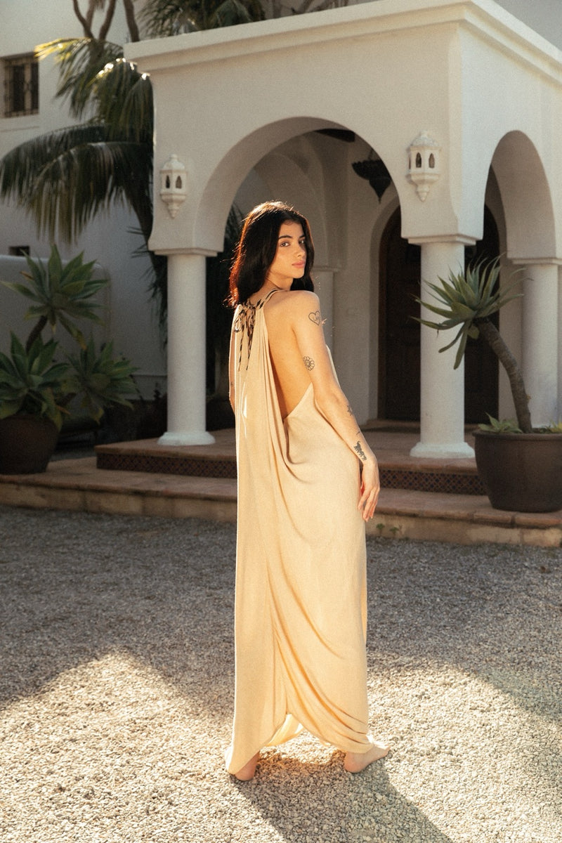 MACAW DRESS BAMBOO IVORY