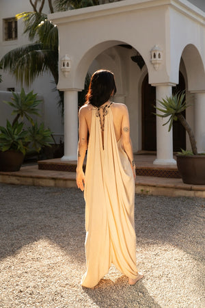 MACAW DRESS BAMBOO IVORY