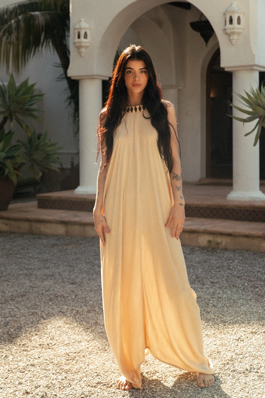 MACAW DRESS BAMBOO IVORY