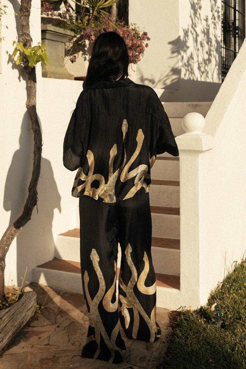 RISE PANTS BLACK