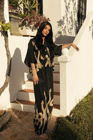 RISE PANTS BLACK