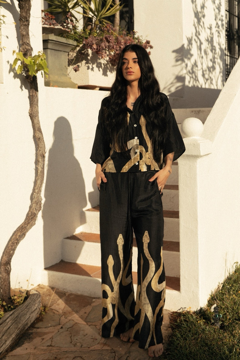 RISE PANTS BLACK