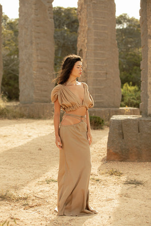 YARA MAXI SKIRT GOLDEN TAN