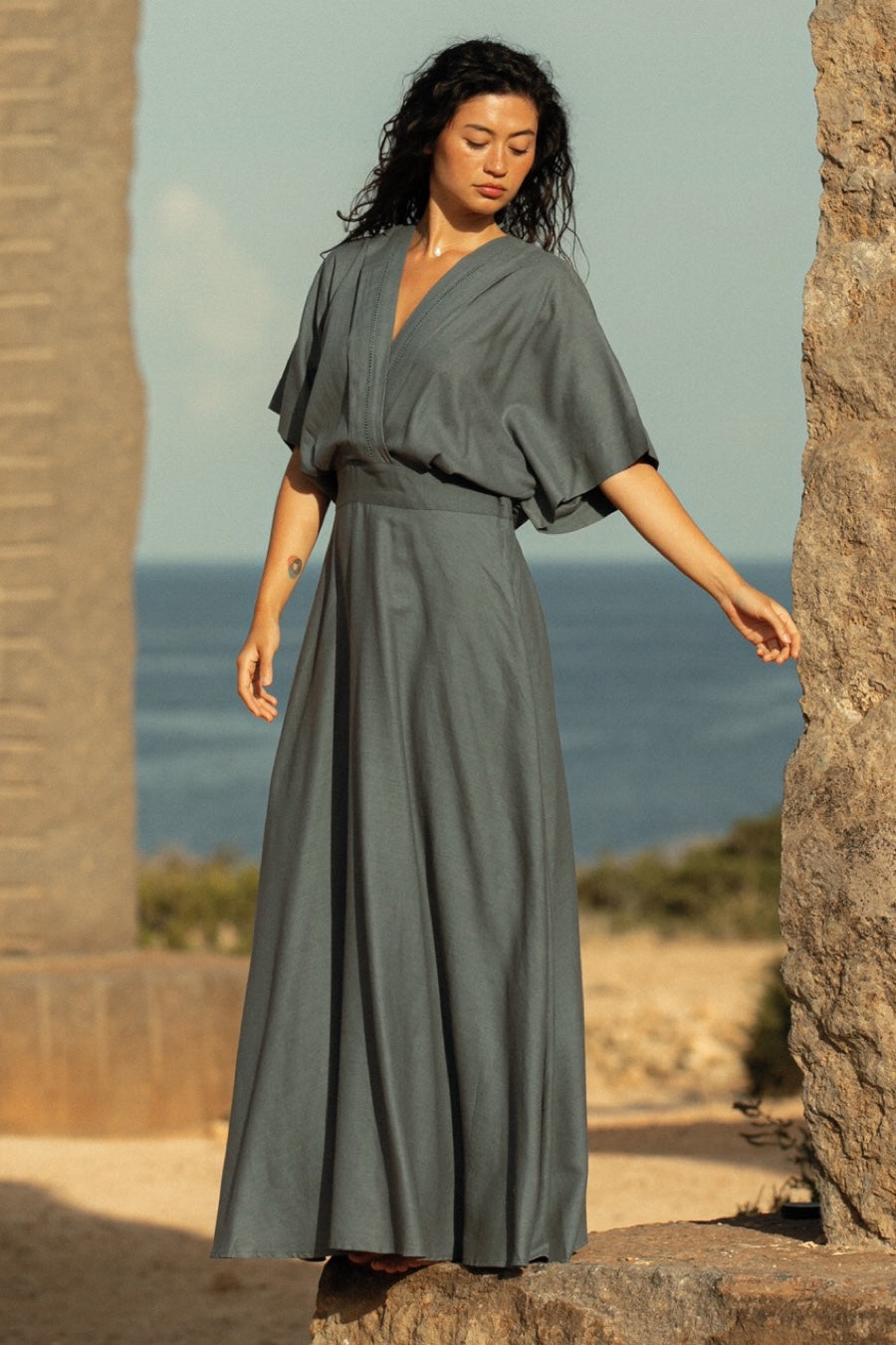 NAKISHA DRESS INDIGO