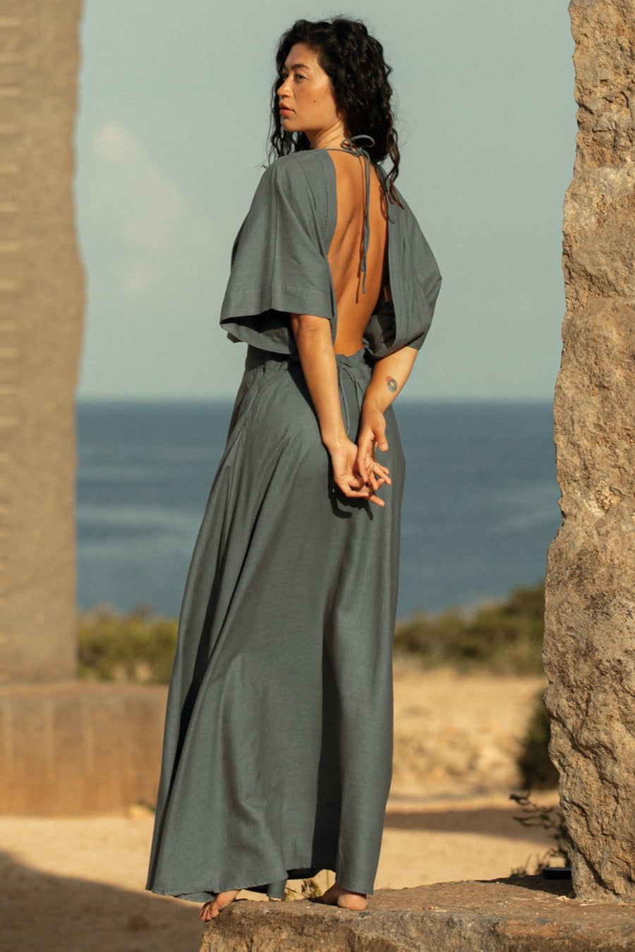 NAKISHA DRESS INDIGO