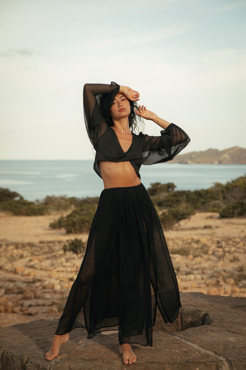 FREE FLOW SKIRT BLACK