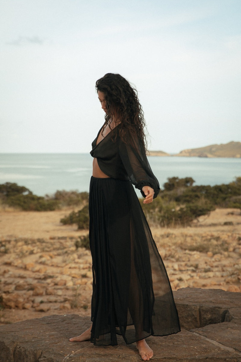 FREE FLOW SKIRT BLACK