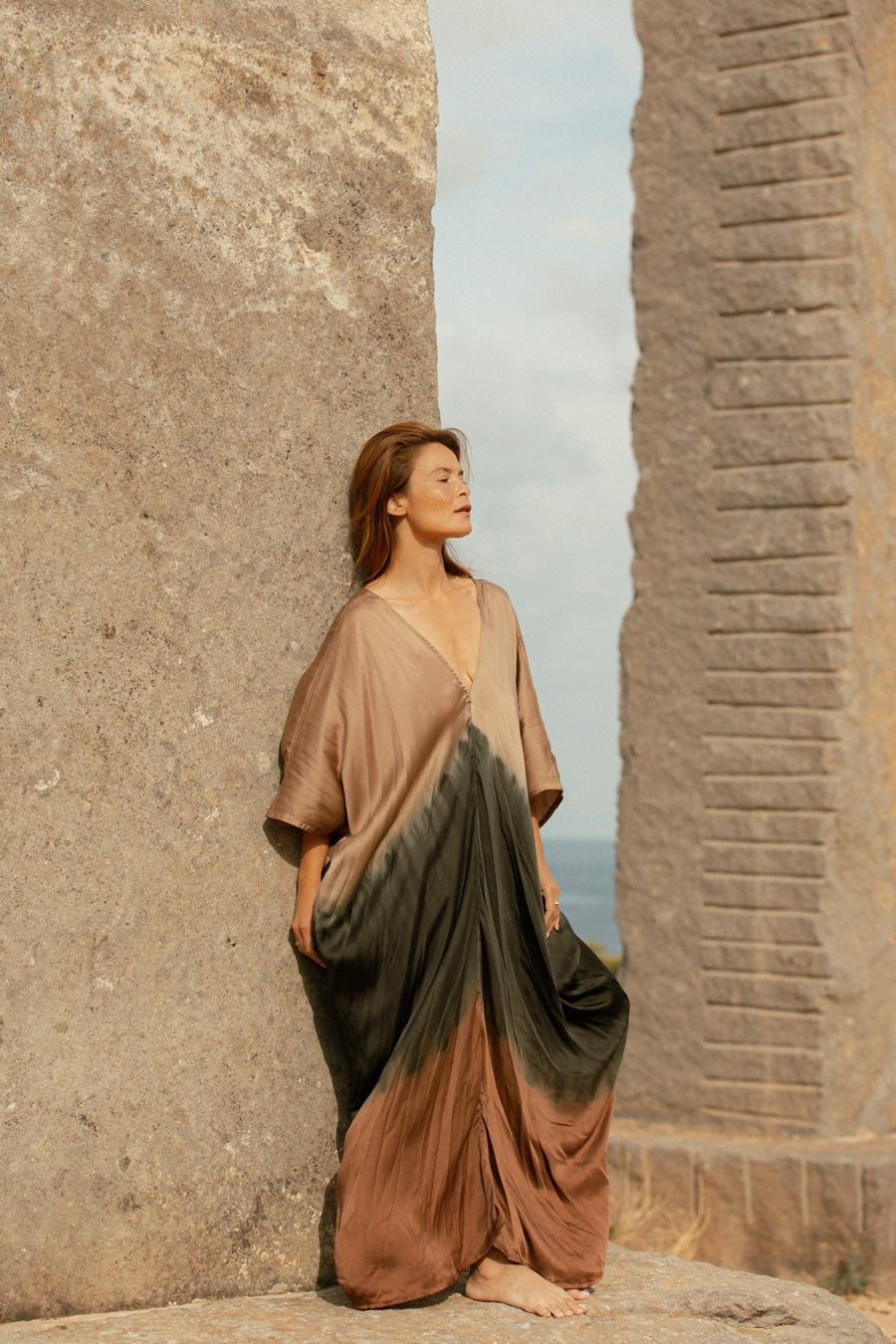 GOBI KAFTAN OMBRE SILVER BLUE