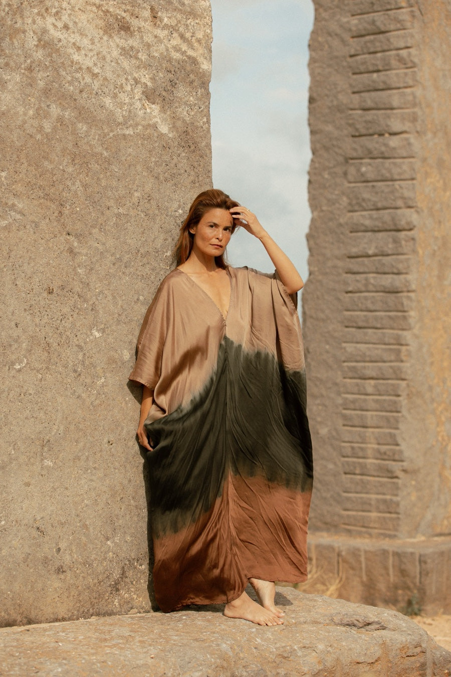 GOBI KAFTAN OMBRE SILVER BLUE