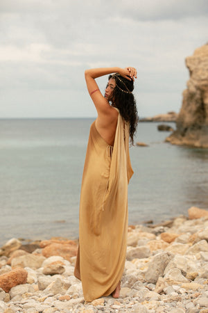 MACAW DRESS OMBRE CREAM
