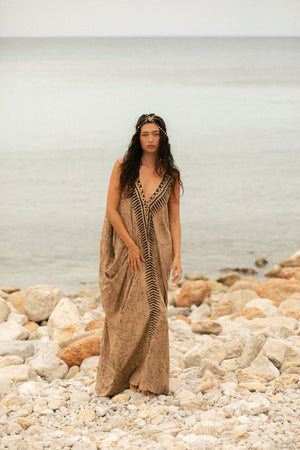 ATHENS DRESS SUMERIAN CREAM CRACK