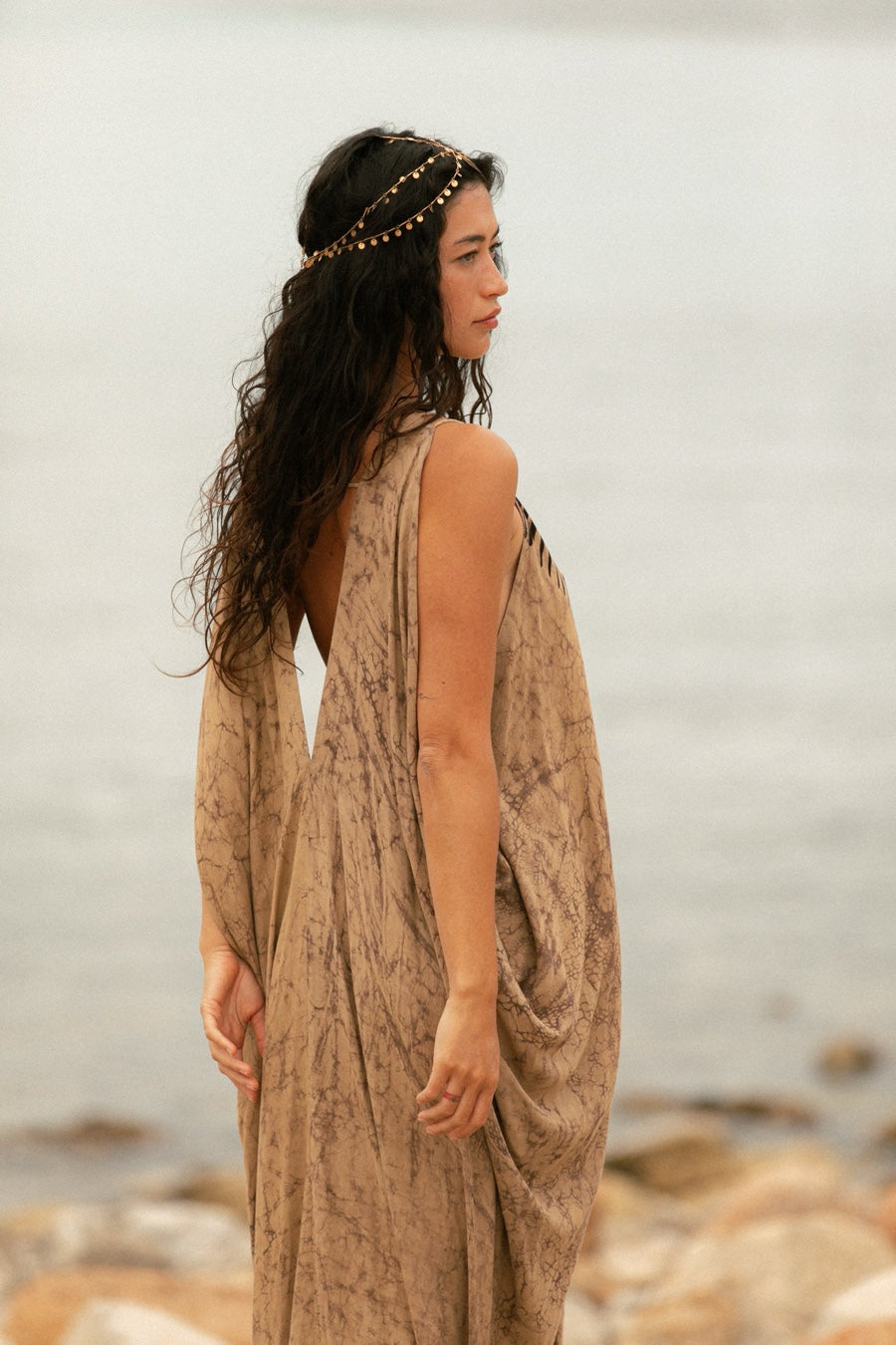 ATHENS DRESS SUMERIAN CREAM CRACK