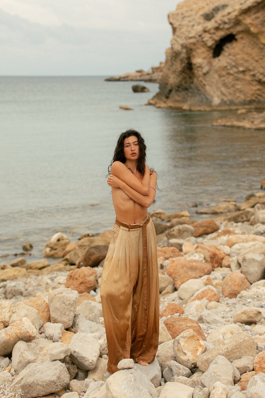 KALLAHARI TROUSERS CREAM OMBRE