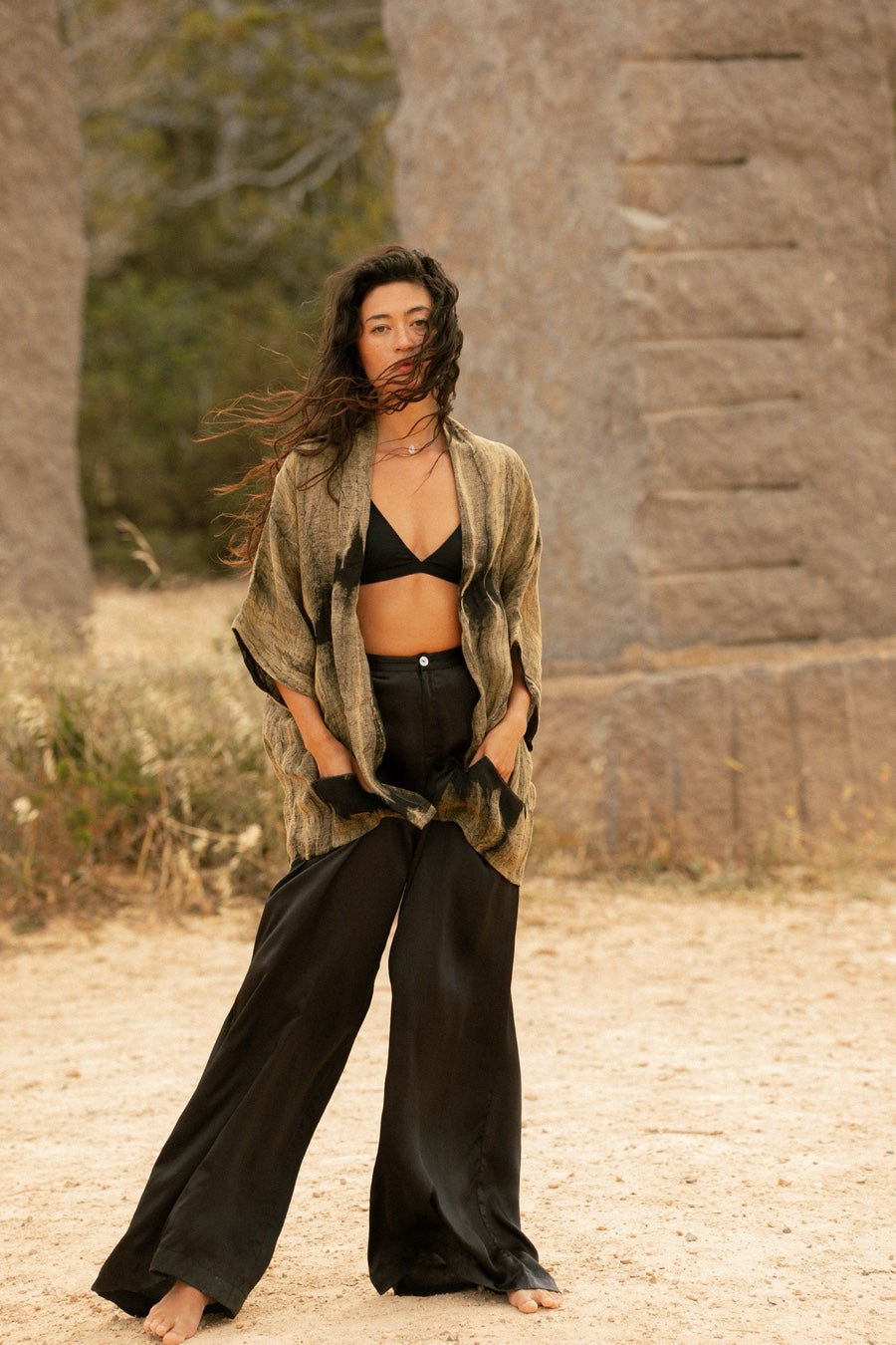 MAXI MIDI ROBE FEATHER GREEN