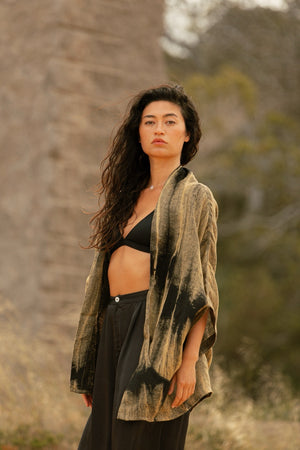 MAXI MIDI ROBE FEATHER GREEN