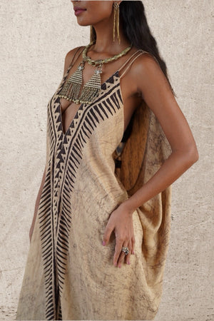 ATHENS DRESS SUMERIAN CREAM CRACK
