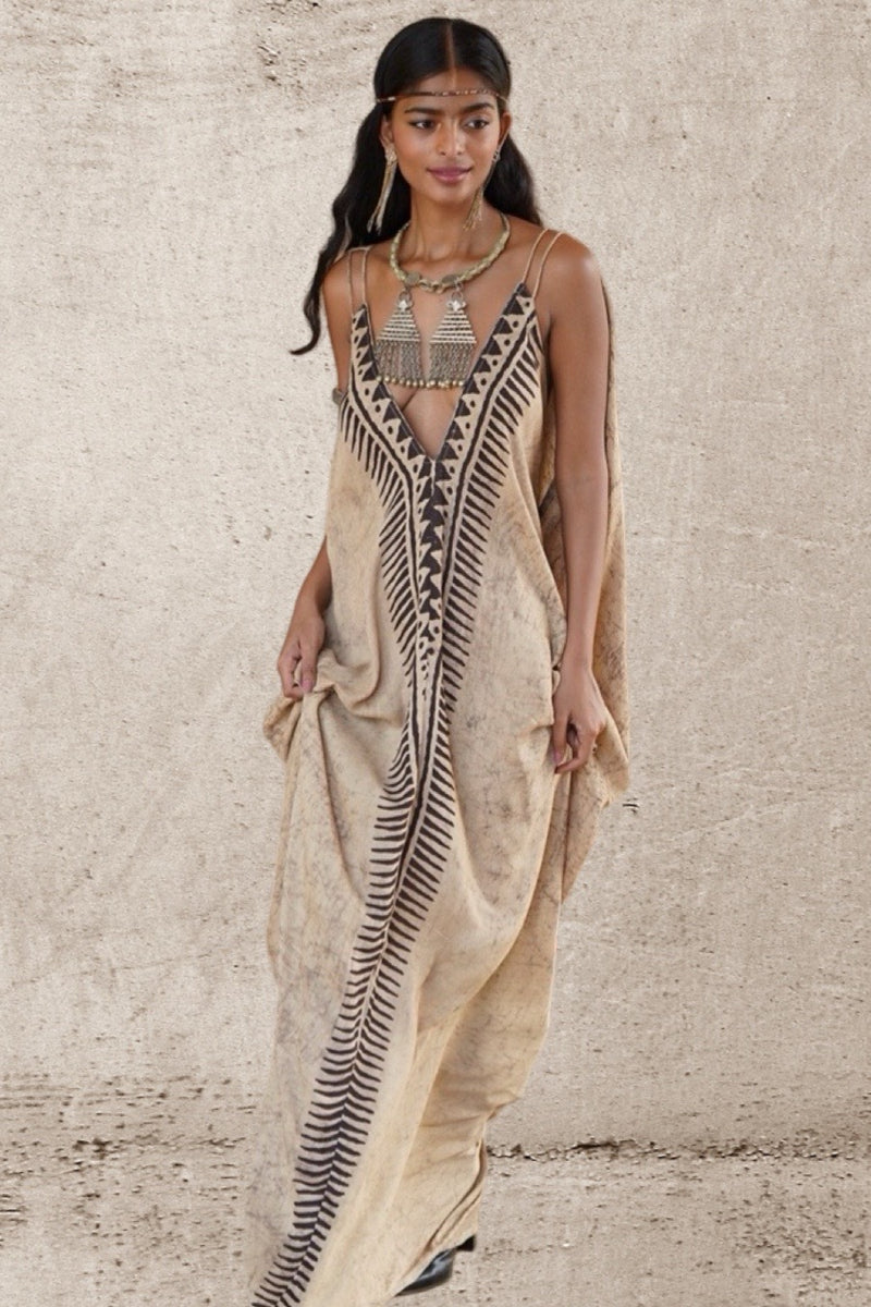 ATHENS DRESS SUMERIAN CREAM CRACK