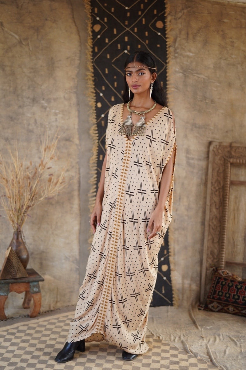 SAHARA DRESS AFRICAN MUSTARD