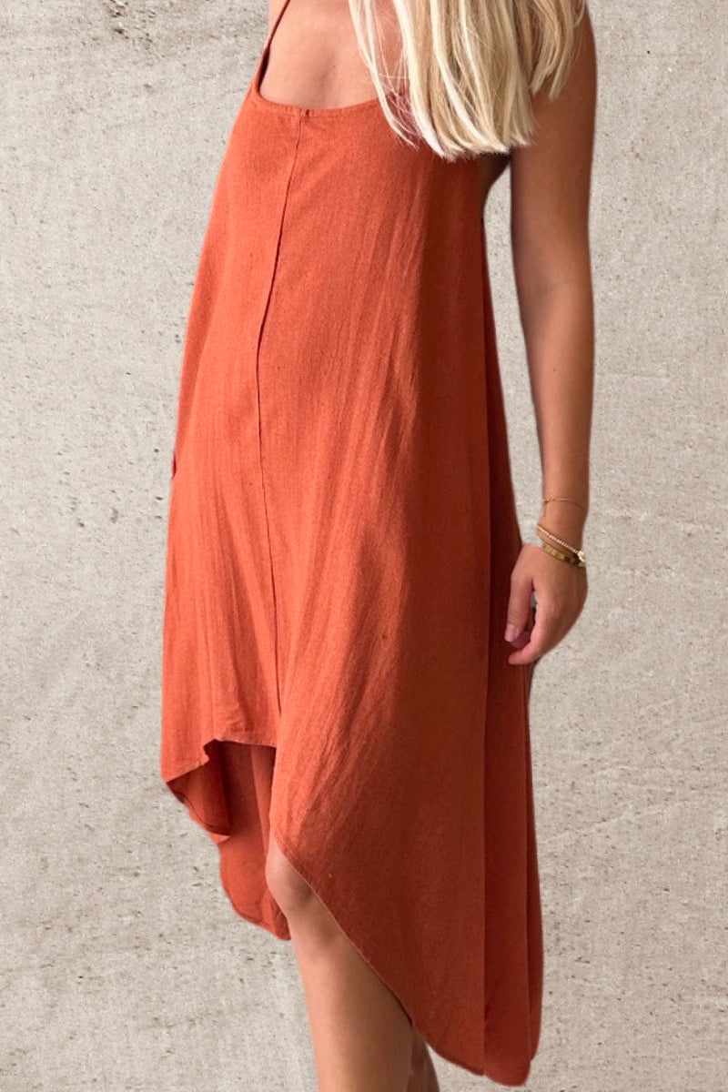 ZEN DRESS RAW SILK SUDAN