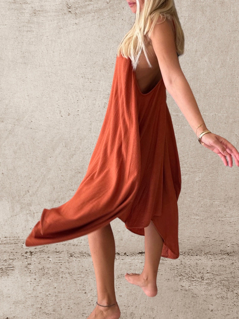 ZEN DRESS RAW SILK SUDAN