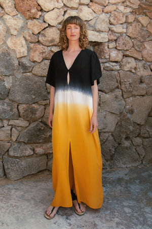 RAVEN MAXI KAFTAN BLACK